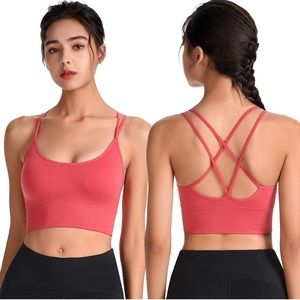 cross back sports bra